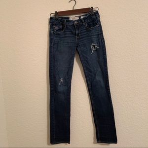 Hollister low rise, straight leg ripped jeans